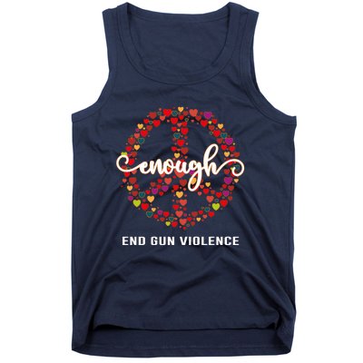 Wear Orange Peace Sign Enough End Gun Violence Tank Top