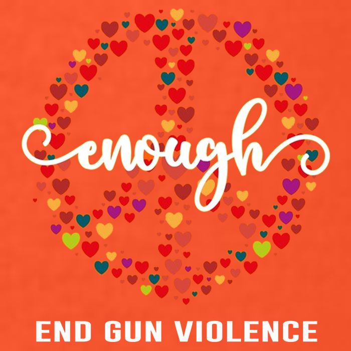 Wear Orange Peace Sign Enough End Gun Violence T-Shirt