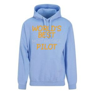 Worlds Okayest Pilot Average Pilot Funny Pilot Great Gift Unisex Surf Hoodie