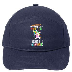 Watch Out PreK Here I Come Funny Unicorn Back To School Funny Gift 7-Panel Snapback Hat