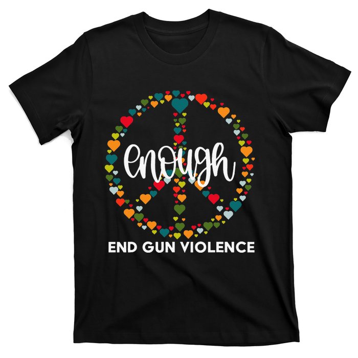 Wear Orange Peace Sign Enough End Gun Violence T-Shirt