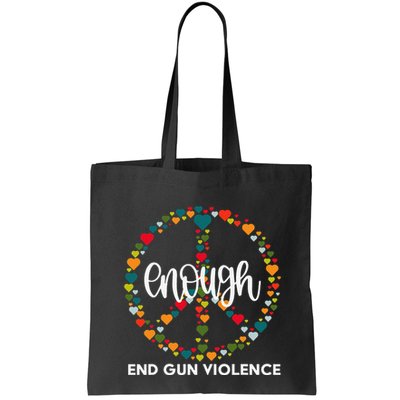 Wear Orange Peace Sign Enough End Gun Violence Bag