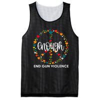 Wear Orange Peace Sign Enough End Gun Violence Mesh Reversible Basketball Jersey Tank