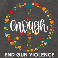 Wear Orange Peace Sign Enough End Gun Violence Vector Backpack