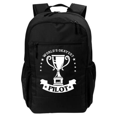 Worlds Okayest Pilot Plane Aviation Gift Backpack