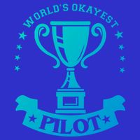 Worlds Okayest Pilot Plane Aviation Gift 16 in Basic Backpack