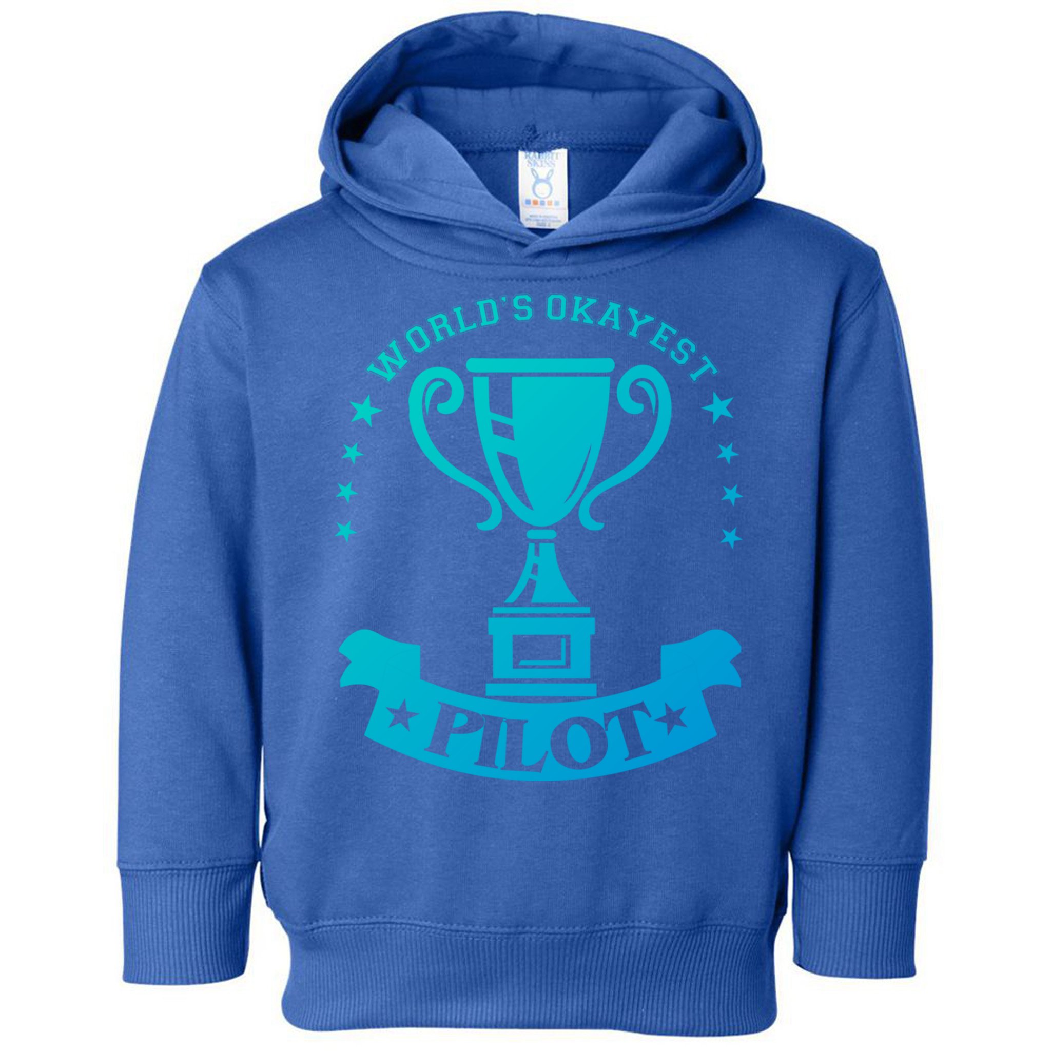 Worlds Okayest Pilot Plane Aviation Gift Toddler Hoodie