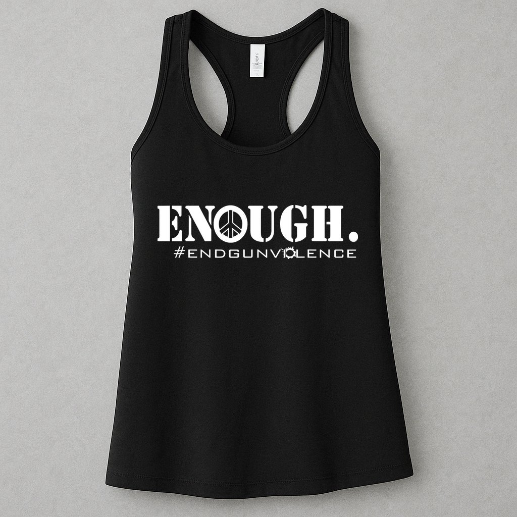 Wear Orange Peace Sign Enough End Gun Violence Womens Tank Top