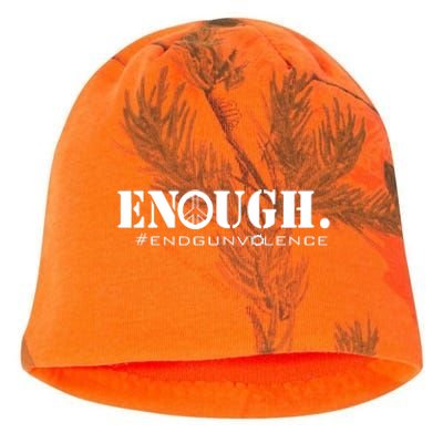 Wear Orange Peace Sign Enough End Gun Violence Kati - Camo Knit Beanie