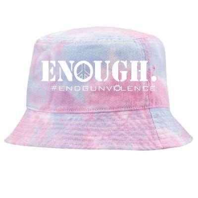 Wear Orange Peace Sign Enough End Gun Violence Tie-Dyed Bucket Hat