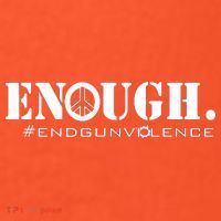 Wear Orange Peace Sign Enough End Gun Violence T-Shirt