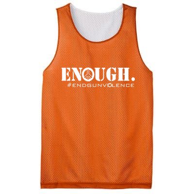 Wear Orange Peace Sign Enough End Gun Violence Mesh Reversible Basketball Jersey Tank