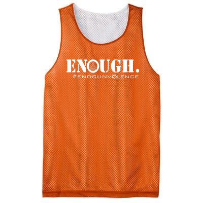 Wear Orange Peace Sign Enough End Gun Violence Mesh Reversible Basketball Jersey Tank