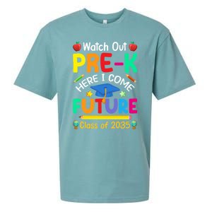 Watch Out PreK Here I Come Future Class Of 2035 Great Gift Sueded Cloud Jersey T-Shirt