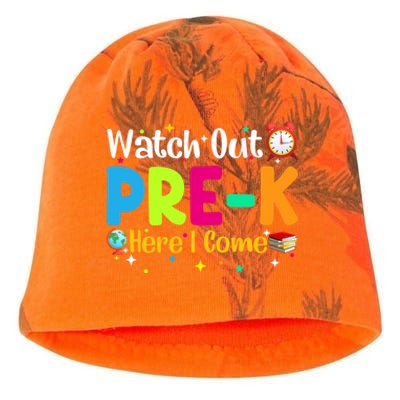 Watch Out PreK Here I Come Preschool Funny Gift Kati - Camo Knit Beanie