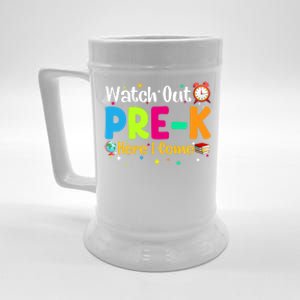 Watch Out PreK Here I Come Preschool Funny Gift Funny Gift Beer Stein