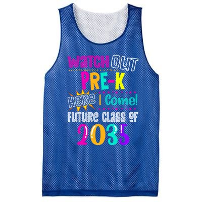 Watch Out PreK Here I Come Future Class Of 2035 Gift Mesh Reversible Basketball Jersey Tank