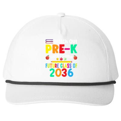 Watch Out PreK Here I Come Future Class Of 2036 Students Gift Snapback Five-Panel Rope Hat