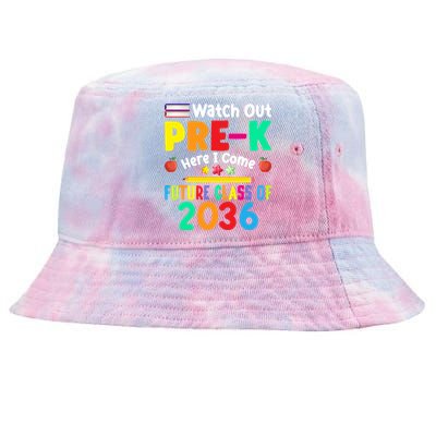 Watch Out PreK Here I Come Future Class Of 2036 Students Gift Tie-Dyed Bucket Hat