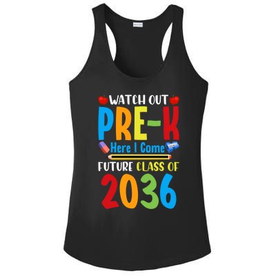 Watch Out PreK Here I Come Future Class Of 2036 Students Gift Ladies PosiCharge Competitor Racerback Tank