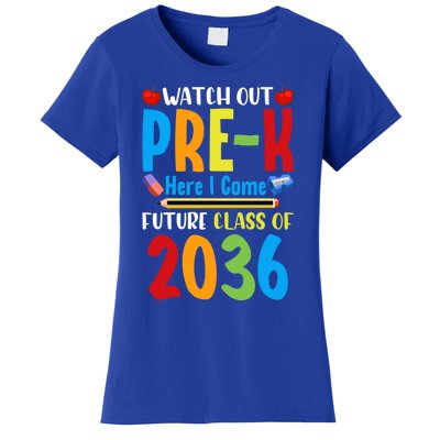 Watch Out PreK Here I Come Future Class Of 2036 Students Gift Women's T-Shirt