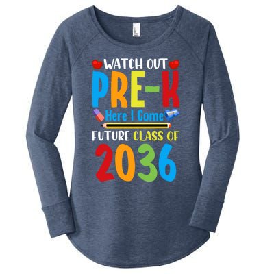 Watch Out PreK Here I Come Future Class Of 2036 Students Gift Women's Perfect Tri Tunic Long Sleeve Shirt