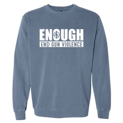 Wear Orange Peace Sign Enough End Gun Violence Garment-Dyed Sweatshirt