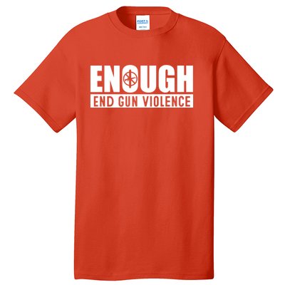 Wear Orange Peace Sign Enough End Gun Violence Tall T-Shirt