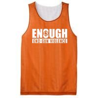 Wear Orange Peace Sign Enough End Gun Violence Mesh Reversible Basketball Jersey Tank