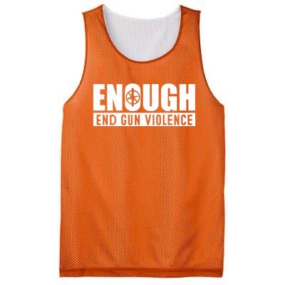 Wear Orange Peace Sign Enough End Gun Violence Mesh Reversible Basketball Jersey Tank