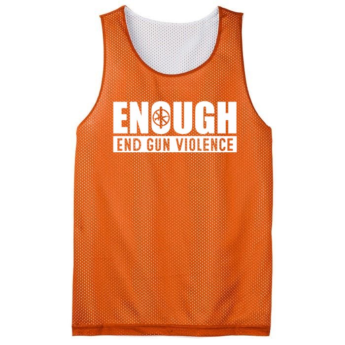 Wear Orange Peace Sign Enough End Gun Violence Mesh Reversible Basketball Jersey Tank