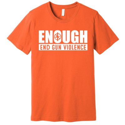 Wear Orange Peace Sign Enough End Gun Violence Premium T-Shirt