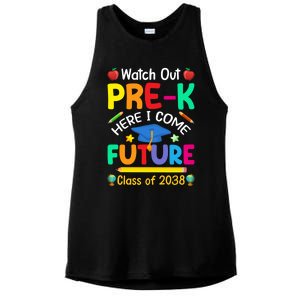 Watch Out PreK Here I Come Future Class Of 2038 Gift Ladies PosiCharge Tri-Blend Wicking Tank