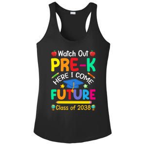 Watch Out PreK Here I Come Future Class Of 2038 Gift Ladies PosiCharge Competitor Racerback Tank