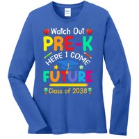 Watch Out PreK Here I Come Future Class Of 2038 Gift Ladies Long Sleeve Shirt