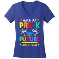 Watch Out PreK Here I Come Future Class Of 2038 Gift Women's V-Neck T-Shirt