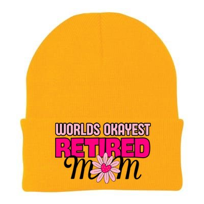 WorldS Okayest Retired Mom Knit Cap Winter Beanie