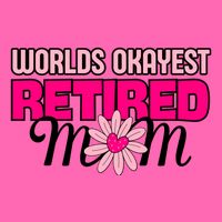 WorldS Okayest Retired Mom Stripe Pom Pom Beanie