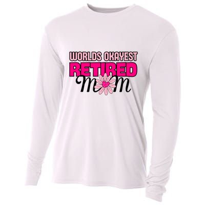 WorldS Okayest Retired Mom Cooling Performance Long Sleeve Crew