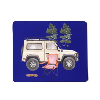 Watercolor Off Road Camping Crew Road Trip Gift Mousepad