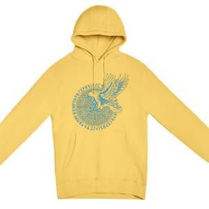 Walhalla Odins Runes Valknut Wotans Knot Viking Premium Pullover Hoodie