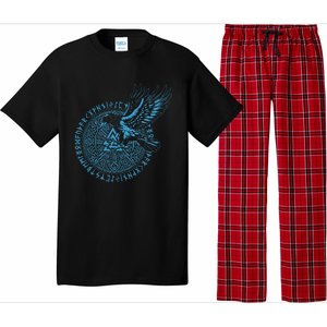 Walhalla Odins Runes Valknut Wotans Knot Viking Pajama Set