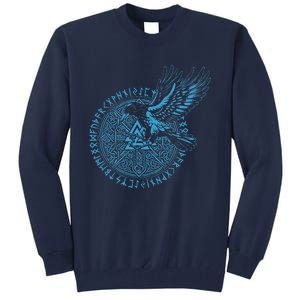 Walhalla Odins Runes Valknut Wotans Knot Viking Tall Sweatshirt