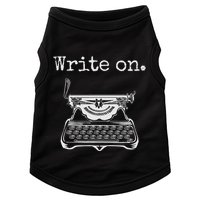 Write On. Retro Typewriter Funny Novelty Writing Writers Pun Doggie Tank