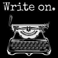 Write On. Retro Typewriter Funny Novelty Writing Writers Pun Bag