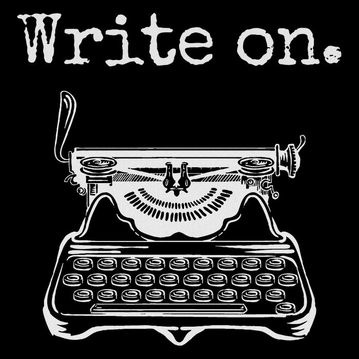 Write On. Retro Typewriter Funny Novelty Writing Writers Pun Bag