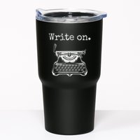 Write On. Retro Typewriter Funny Novelty Writing Writers Pun Tumbler