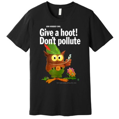 Woodsy Owl Retro Give A Hoot Don't Pollute Premium T-Shirt