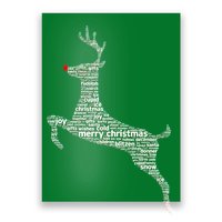 Wordy Reindeer Christmas Poster