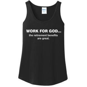 Work For God The Retirement Pan Is Great Ladies Essential Tank